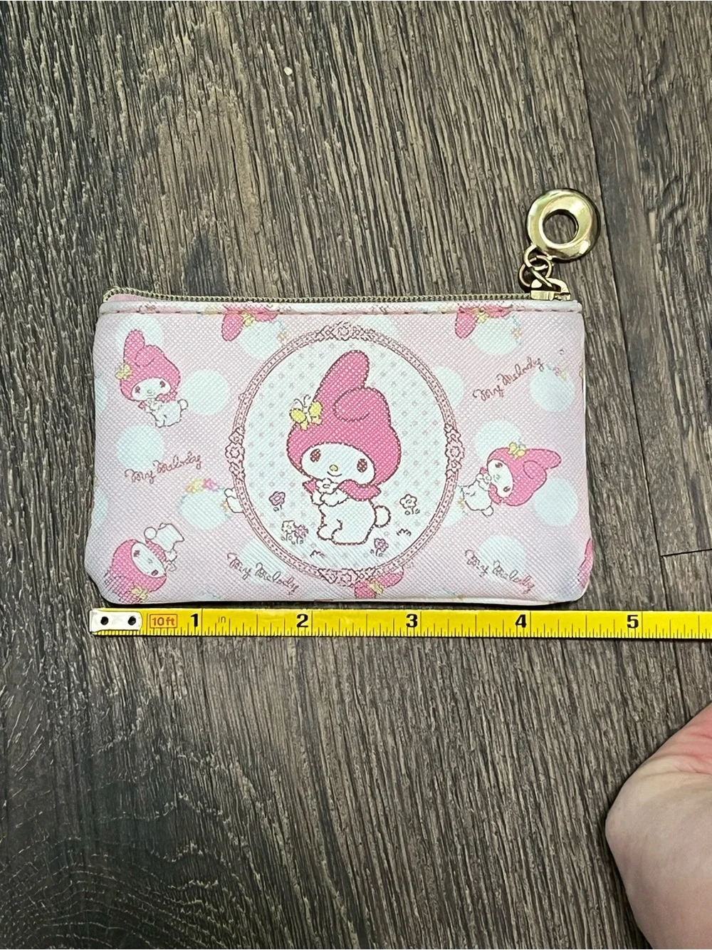 Sanrio My Melody Pink Zip Coin Purse Card Holder Mini Pouch Kawaii